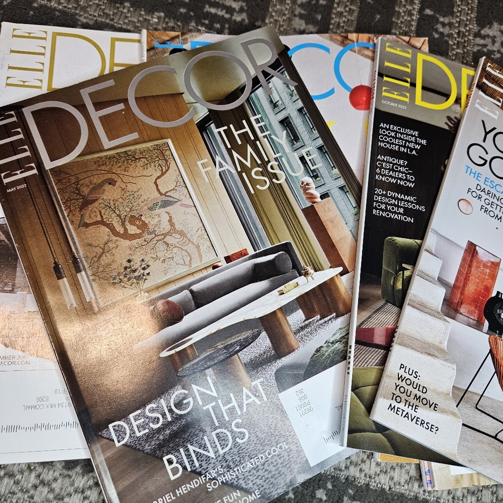 ELLE DECOR Magazine Bundle Lot Variety Issues No Duplicates Art Culture Travel